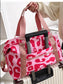 Leopard Print Oxford Waterproof Large Capacity Duffle Bag