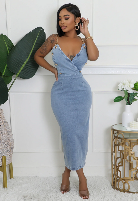 Bella Blue Denim Dress